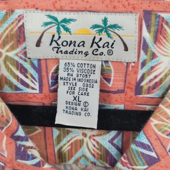 KONA Kai Trading Co Men's Casual Button Front Shirt Size XL Tropical Hawaiian - Picture 4 of 4